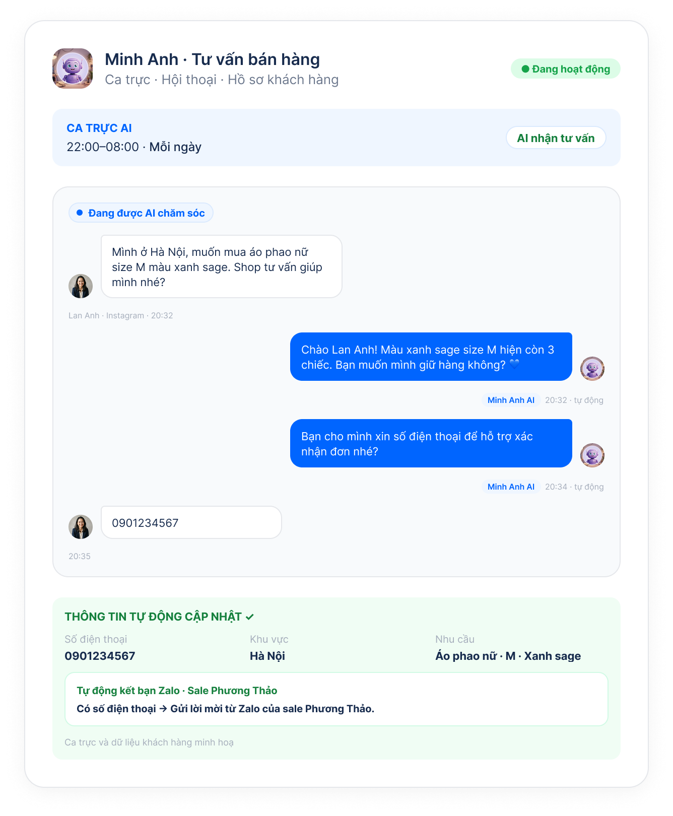 Cài ca trực và tự động xin số cho AI