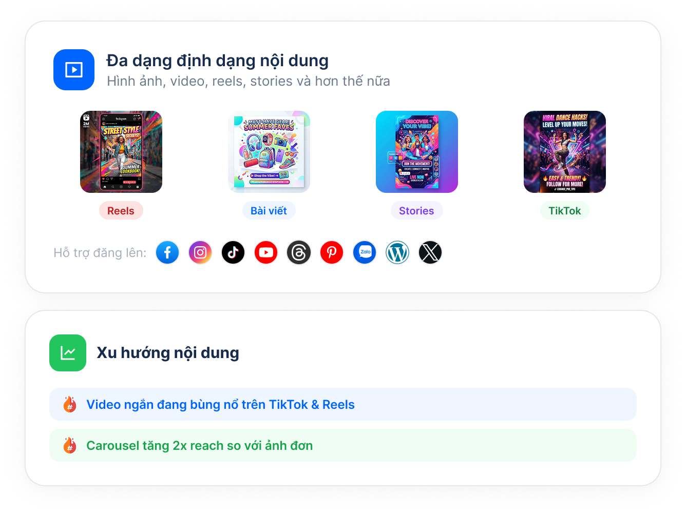 Xuất bản mọi định dạng nội dung không giới hạn